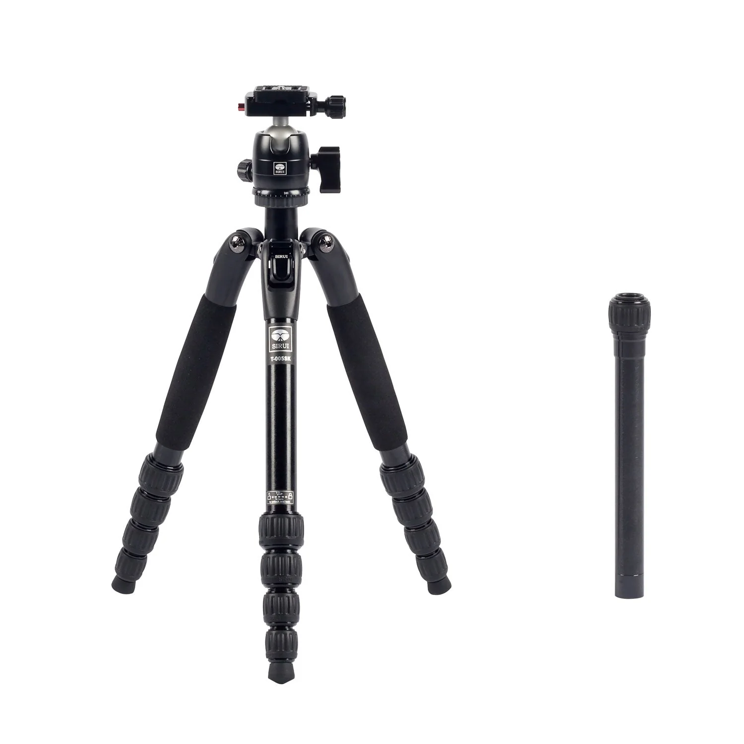 SIRUI T-005SK Traveler Ultralight - Dreibeinstativ Alu schwarz mit B-00K Kopf - T05S-Serie - Image 2