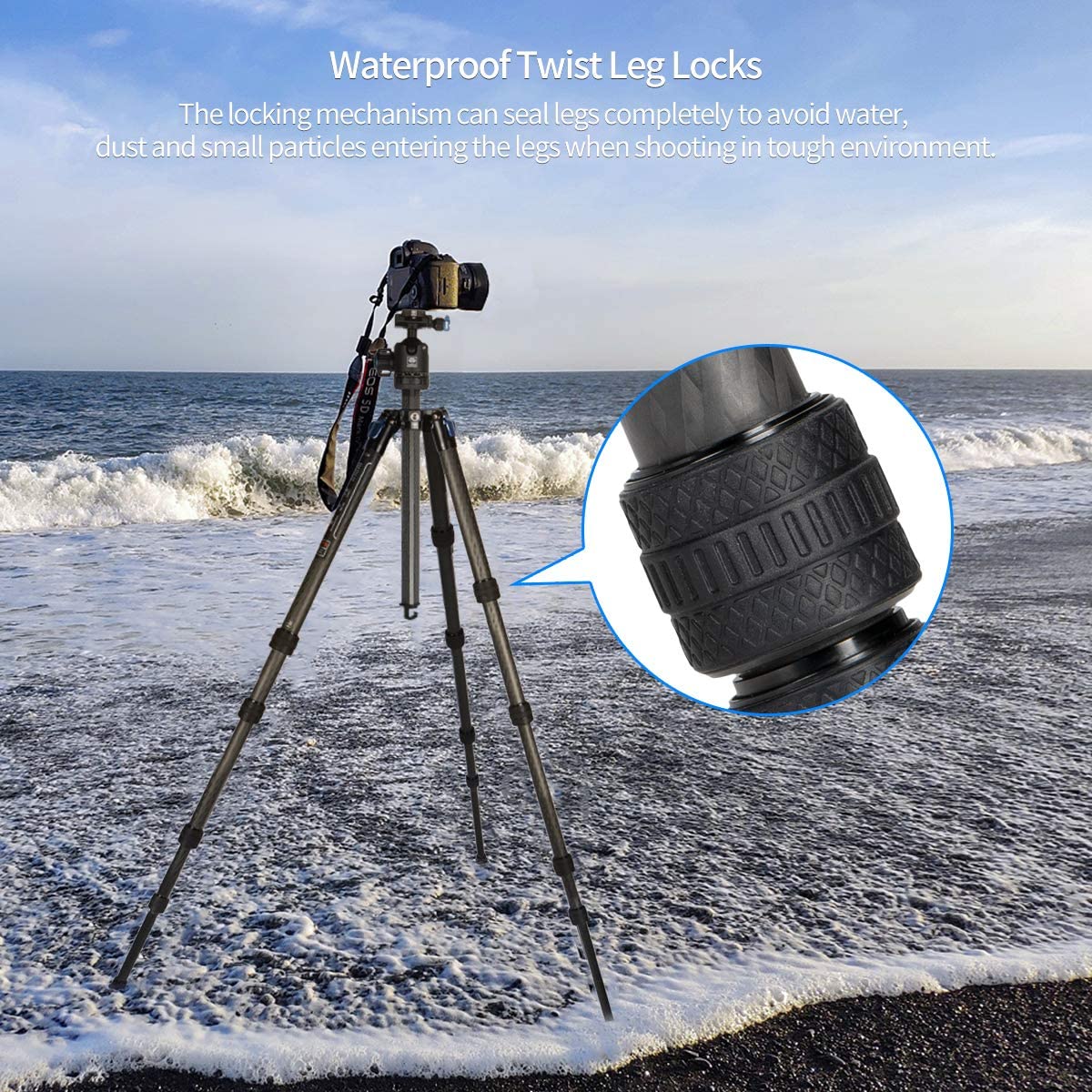 SIRUI ST-125 Superb Travel Dreibeinstativ Carbon 150 cm - wasserdicht ST-Serie - Image 15