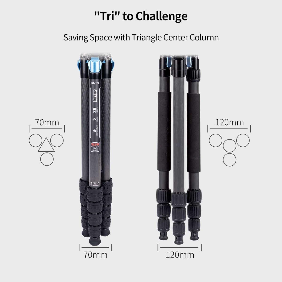 SIRUI ST-125 Superb Travel Dreibeinstativ Carbon 150 cm - wasserdicht ST-Serie - Image 7
