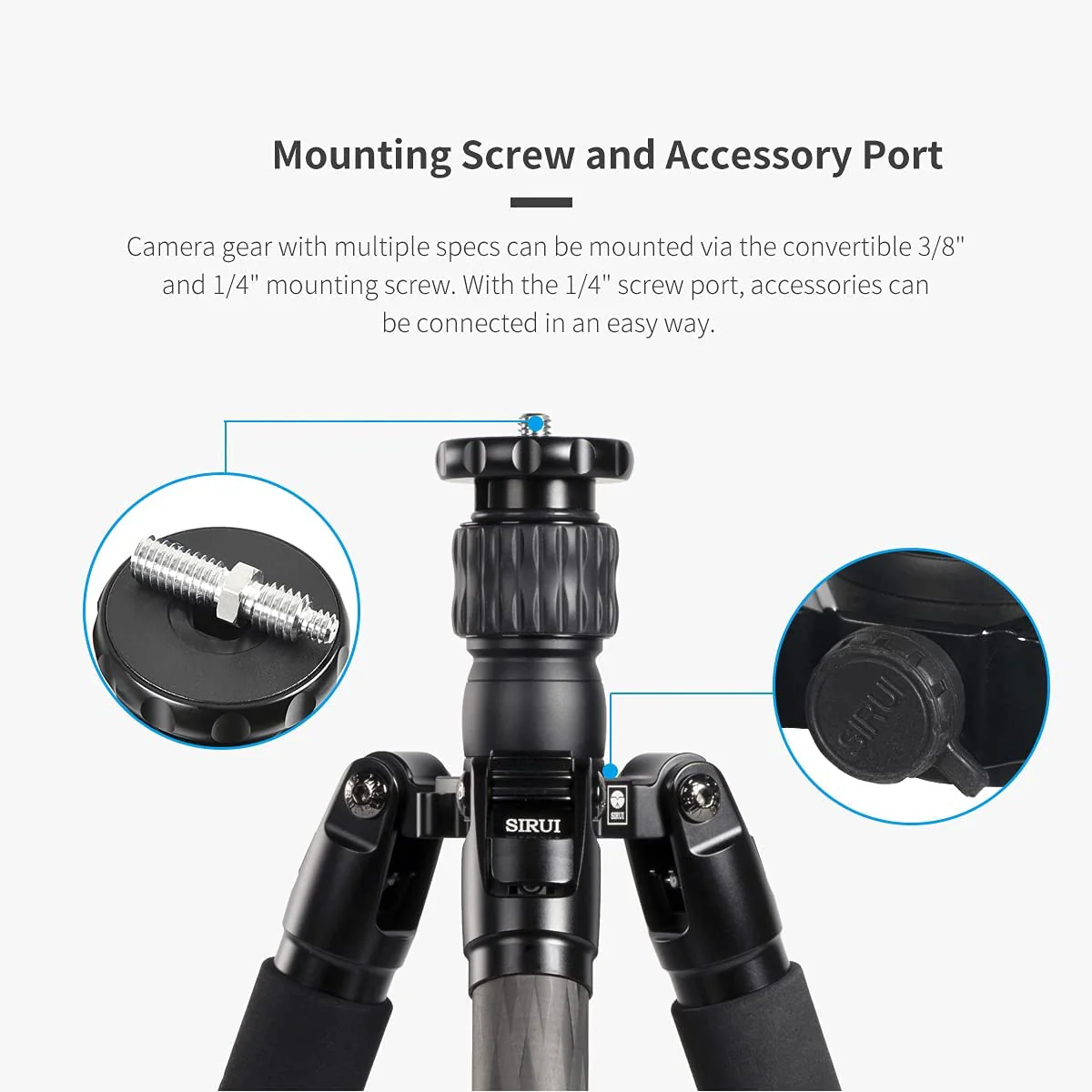 SIRUI MT-2204 - Drei-/ Einbeinstativ Carbon mit Panorama-Kugelkopf - Image 7