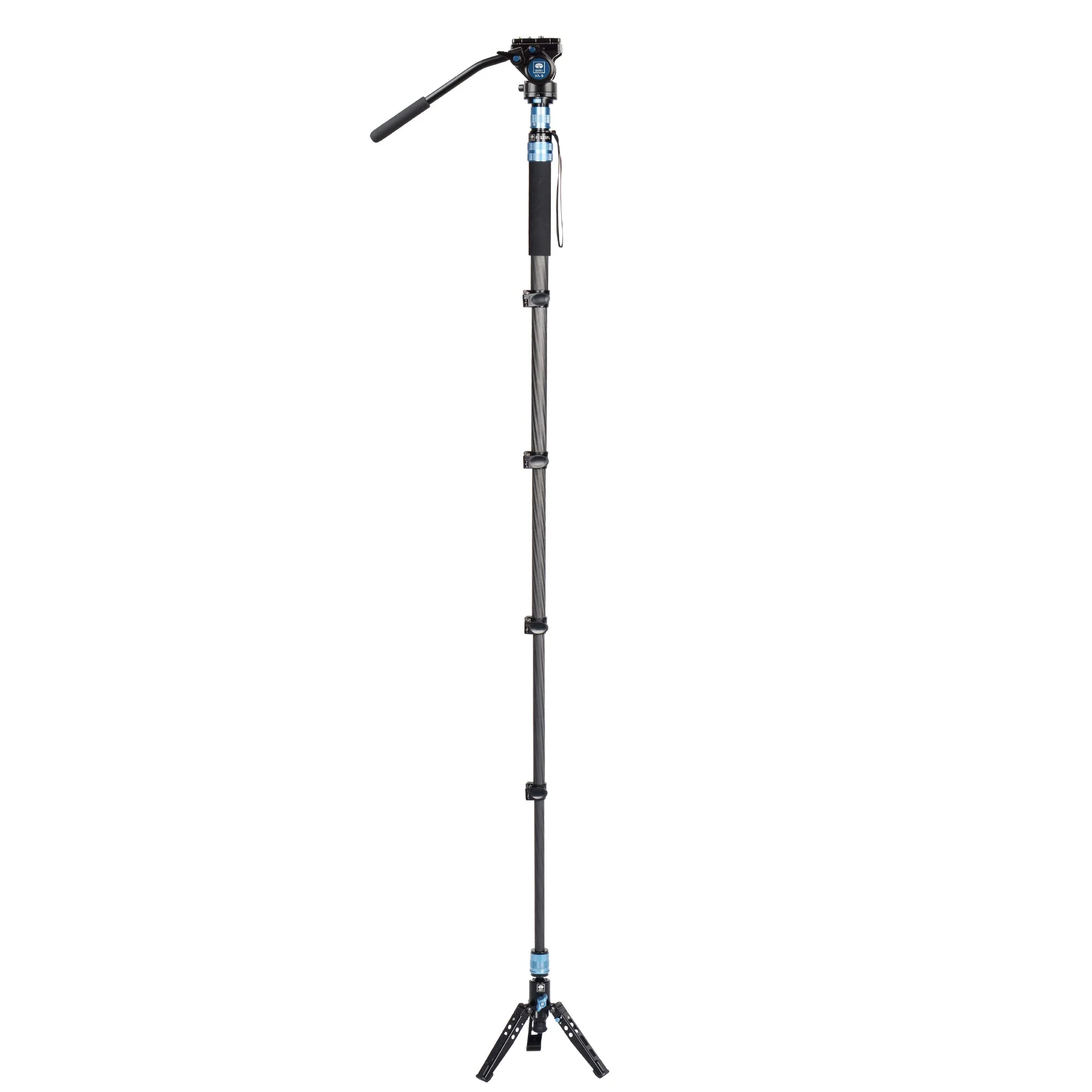SIRUI P-325FL Carbon Einbeinstativ 178 cm mit Standspinne + Videoneiger VA-5 - Image 3