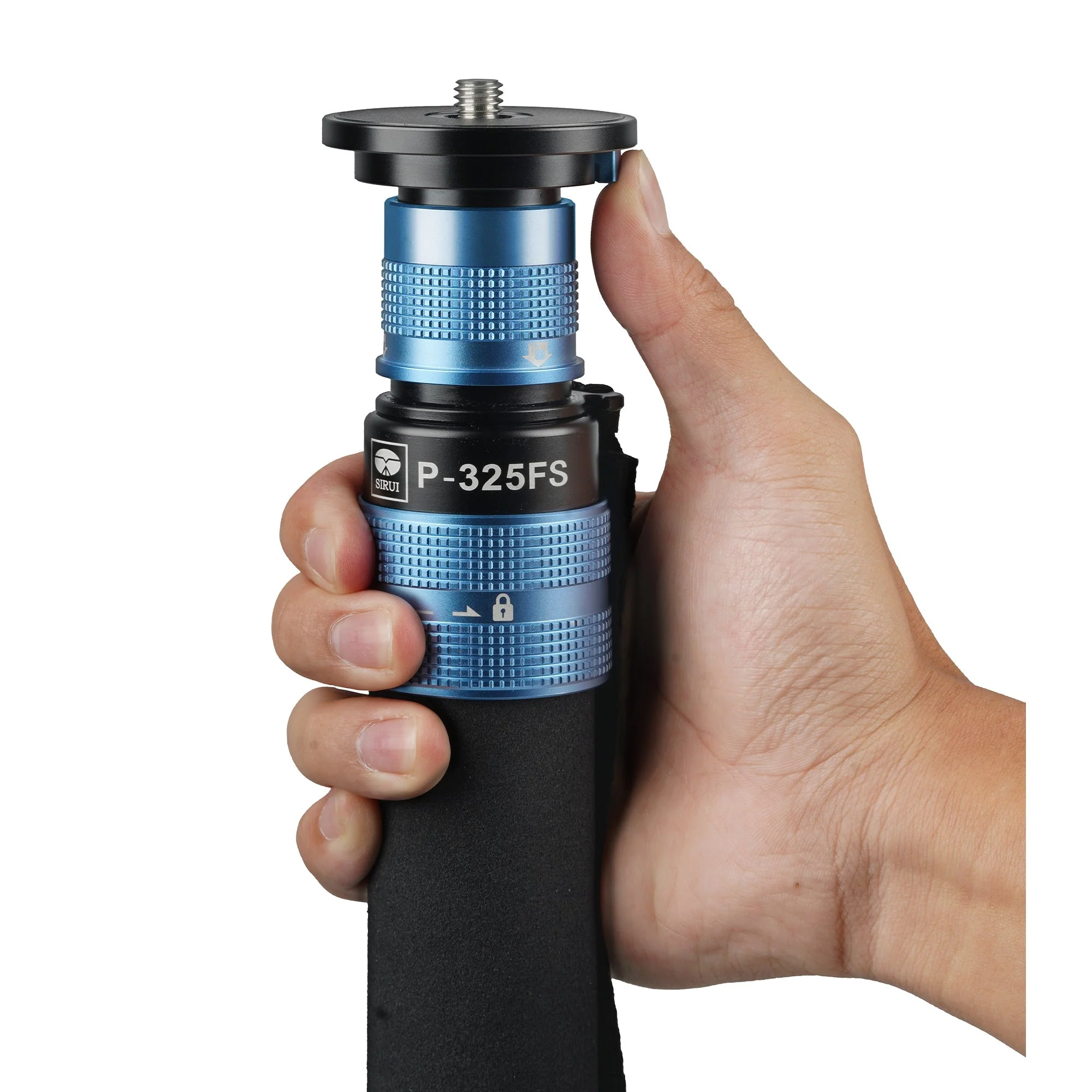 SIRUI P-325FS Carbon Einbeinstativ 148 cm mit Standspinne + Videoneiger VA-5 - Image 6
