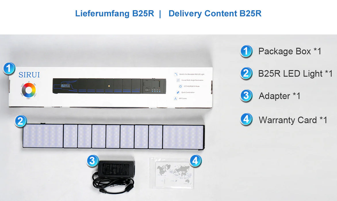 SIRUI Dragon B25R biegbares RGB LED-Panel 25W for Foto + Video - Image 11