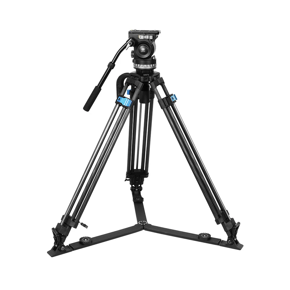 SQ75 Rapid System Heavy Duty Carbonfaser-Videostativ-Set mit VHS-10 professionellem Fluidkopf - Image 3
