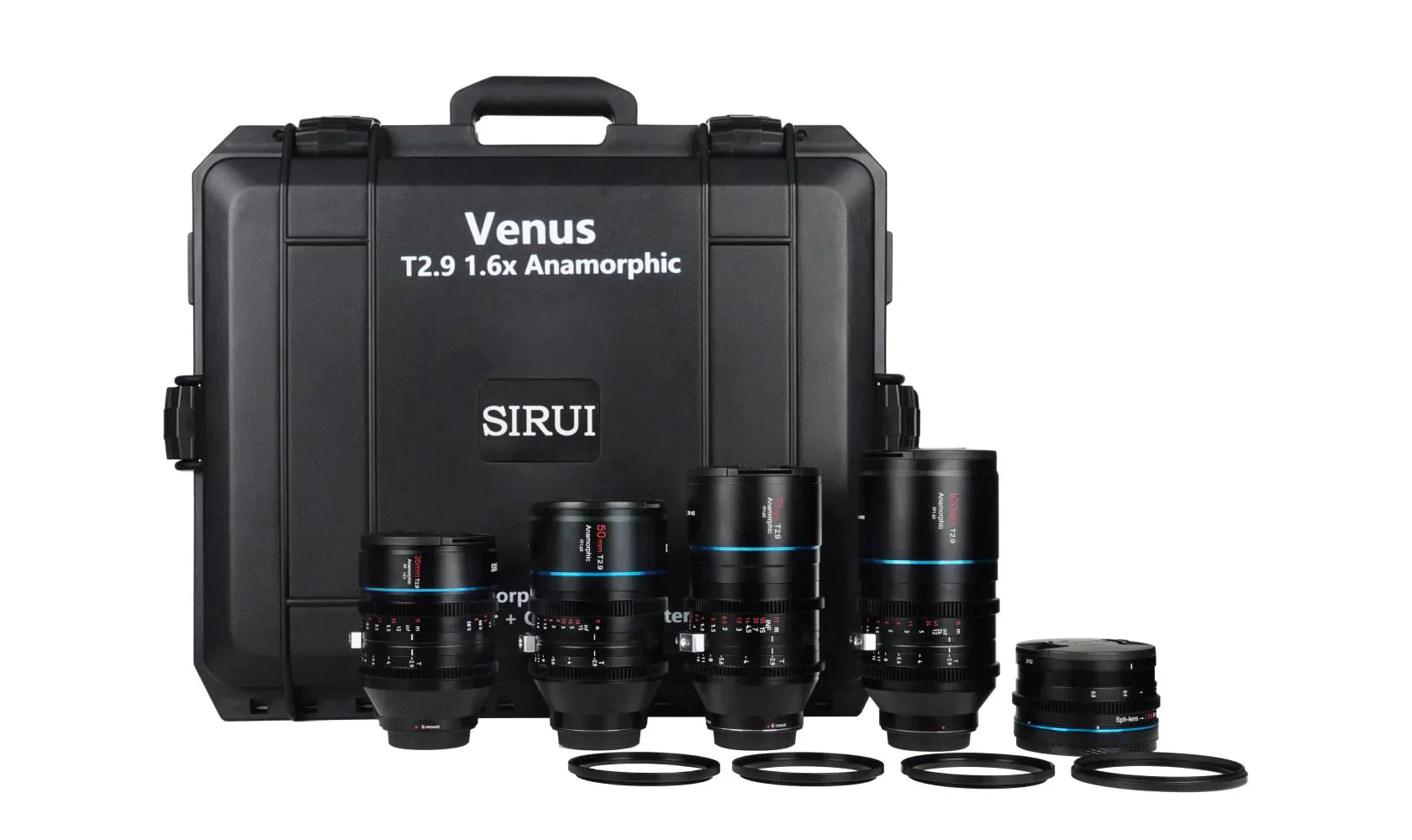 SIRUI Venus 35mm + 50mm + 75mm + 100mm + ADP125X - T2.9 1.6x anamorphote Vollformat-Objektive + Anamorphot Adapter 1.25x - Image 13
